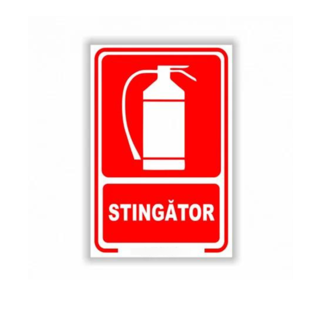 Indicator autocolant stingator (210x150)