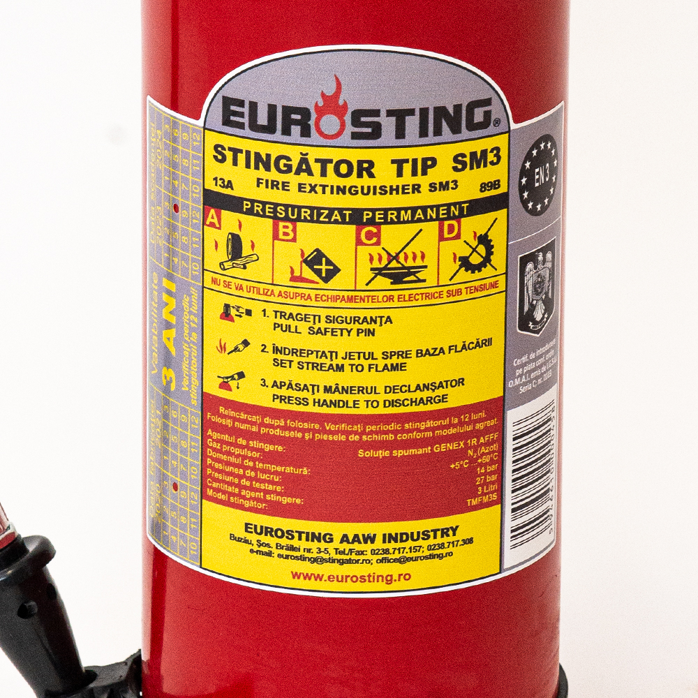 Stingator portativ cu spuma aeromecanica tip SM3