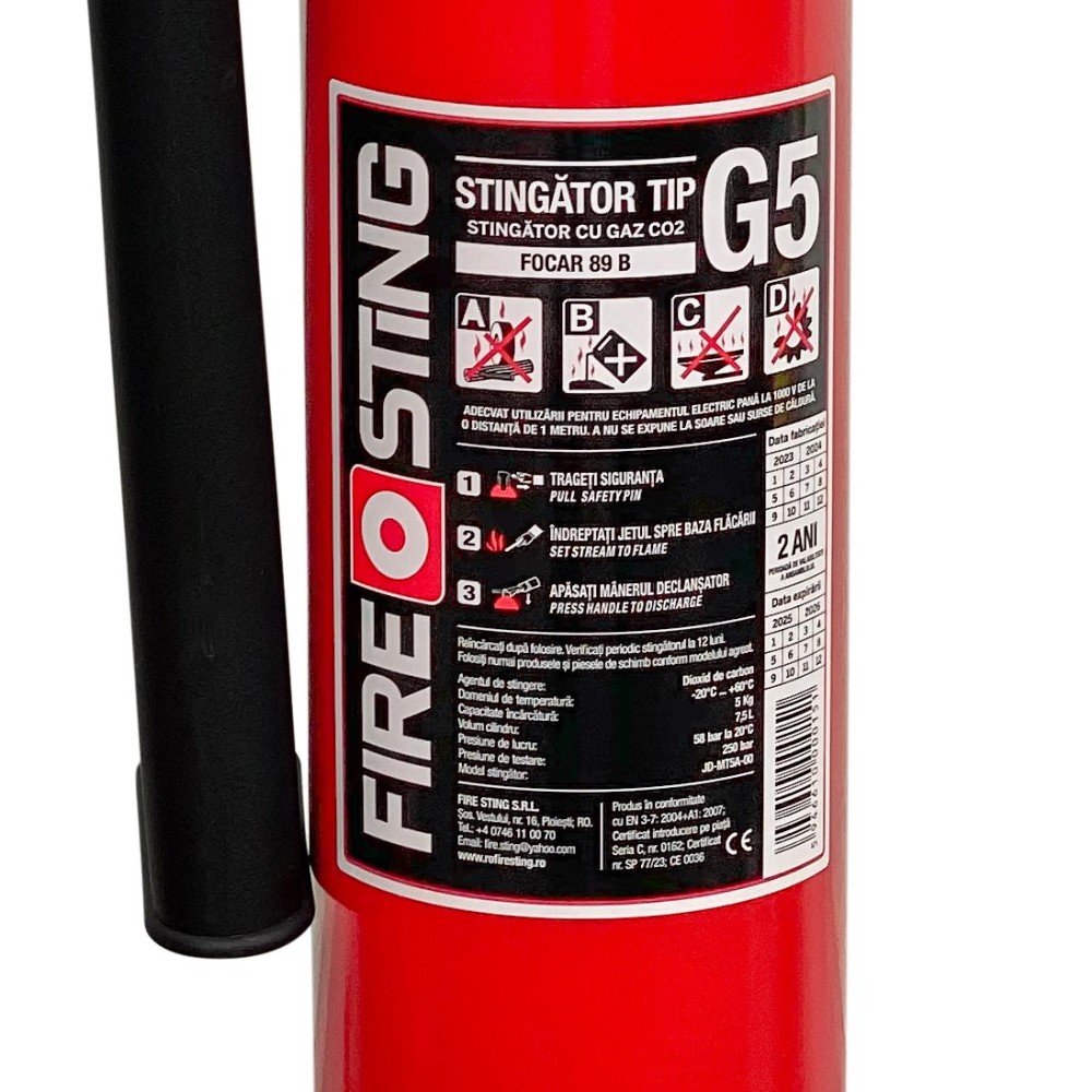 Stingator portativ cu CO2 Tip G5