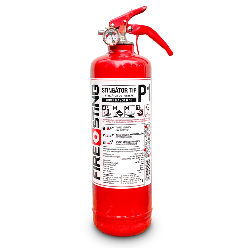 Stingator portativ cu pulbere presurizat tip P1