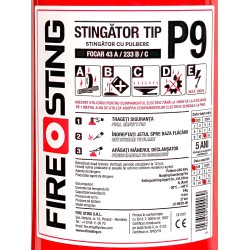 Stingator portativ cu pulbere presurizat tip P9