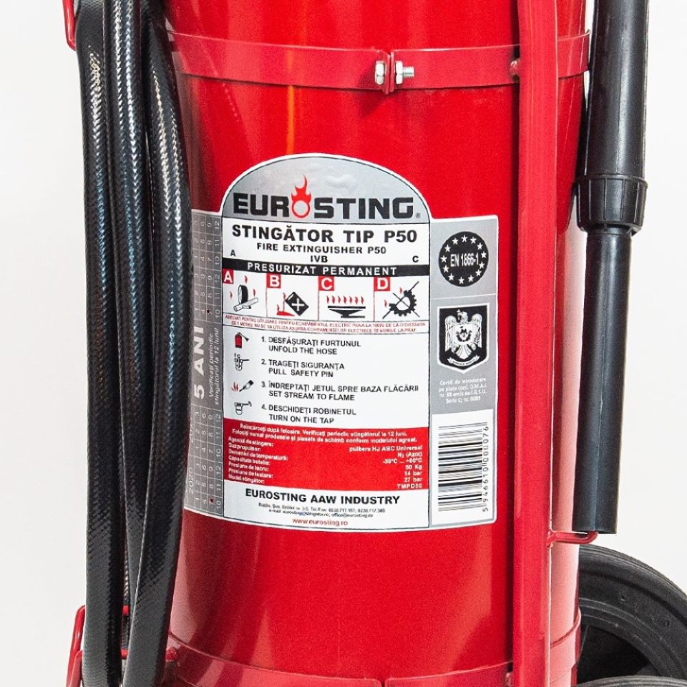 Stingator carosabil cu pulbere presurizat tip P50